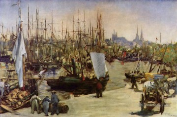  bord Peintre - Le port de Bordeaux Édouard Manet